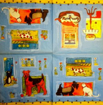 098 Dogs - 3-ply (blue) - Ihr